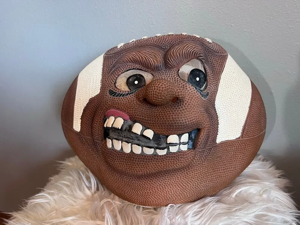 Vintage Easter Unlimited Football Head Halloween Tailgating Rubber Face Mask